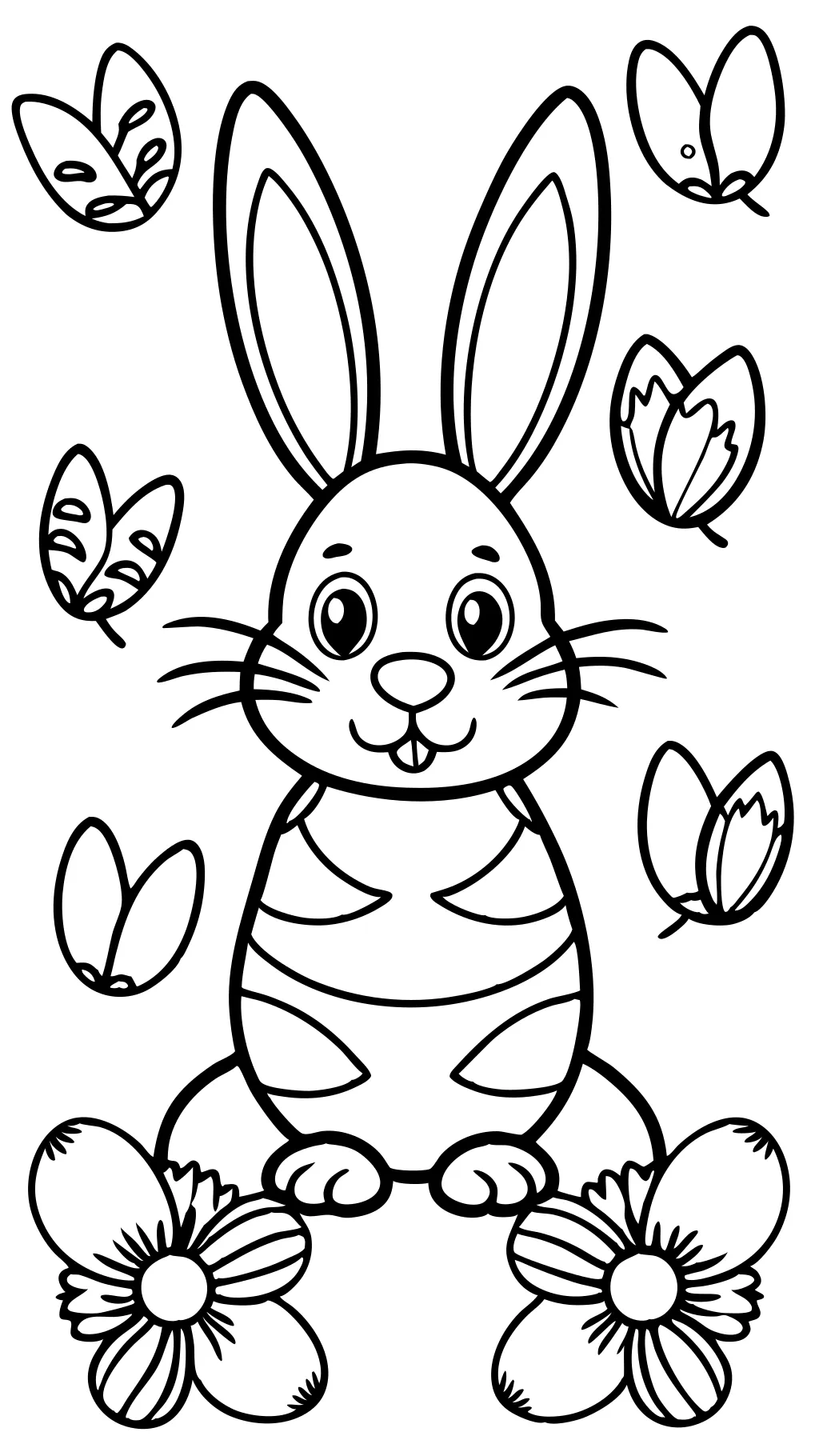 coloriages de lapin de Pâques mignons